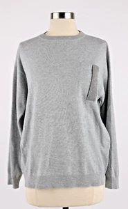 $3,750 Brunello Cucinelli Thick Cashmere Monili Sweater Cardigan SZ XS Gray NEW - Picture 1 of 11