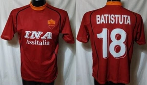 MONDO REPLICA VINTAGE 1^ MAGLIA ROMA # 18 BATISTUTA 2000/01 TG. XL NON ORIGINALE - Foto 1 di 4