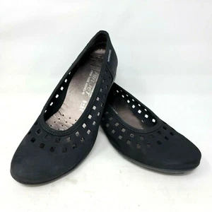 Zapatos MEPHISTO para mujer talla 8,5 Air Jetslip cuero gamuza negro cuña baja  - Imagen 1 de 9