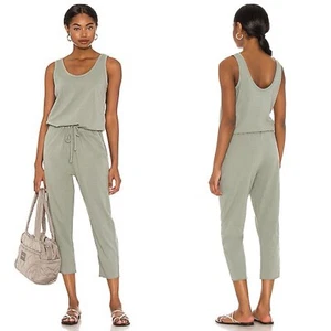 Frank Eileen Sleeveless Pants Jumpsuit S Sage Green Ankle Crop Lagom Cottagecore - Picture 1 of 7