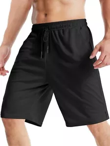 Men's Basketball Shorts 10" Athletic Gym Shorts with Zipper Pockets Lightweig... - Picture 1 of 7