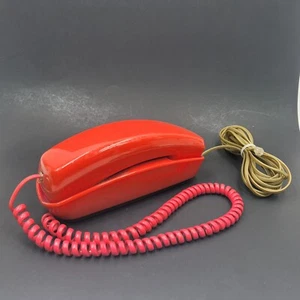 Vintage Unisonic TP6432 selten kirschrot schmale Wand Schreibtisch Telefon Puls und Ton - Bild 1 von 3