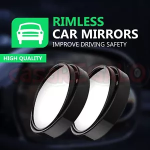 2pcs Blind Spot Mirror Car Rear Side View Wide Angle round glass 2" 49mm - Picture 1 of 7