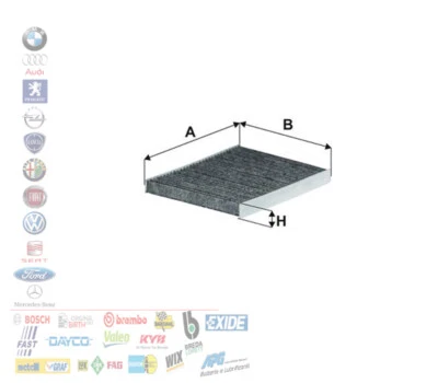 FILTRO ABITACOLO CARBONI ATTIVI per FORD B-MAX ECOSPORT FIESTA KA 1.5 1.6 TDCI - Immagine 1 di 3