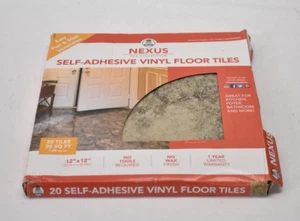 Nexus Tile Collection Self-Adhesive Vinyl Floor Tiles 20 Pack 12" x 12" - Picture 1 of 6