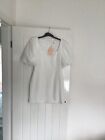 MissGuided Mini Dress Ladies Size 8 White Short Puff Sleeves Fully Lined BNWT