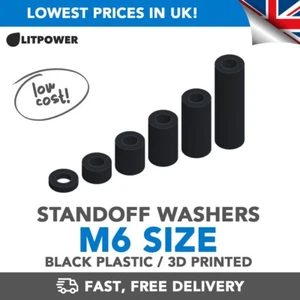 M6 (6mm) Washers Spacers Standoff - Plastic PLA - Low cost! - Picture 1 of 1