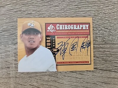 2001 SP Top Prospects Chirography Chin-Feng Chen #CC San Antonio Missions - Image 1 of 4