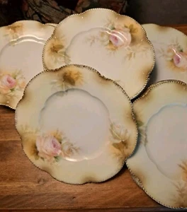 Vintage Lot 10 RS Schlegelilch Germany Platten 6 1/2" überbackene Goldperlen Felgen  - Bild 1 von 16