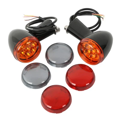 Par de intermitentes LED traseros aptos para Harley Davidson XL883 XL1200 Sportster 1992-up Foto 1 de 4