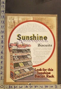 1914 SUNSHINE BISCUIT GROCERY STORE DISPLAY COOKIE FOOD KITCHEN DECOR ART ADXT95 - Picture 1 of 1