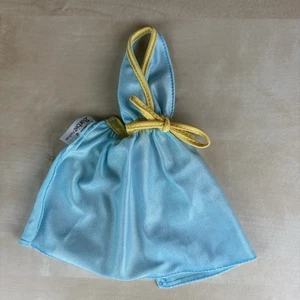 Vintage Barbie Clothing Blue Turquoise Yellow Halter Wrap Dress 1970s 1980s - Picture 1 of 3