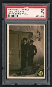 1966 DONRUSS GREEN HORNET #30 "LET'S GO, KATO" CARD PSA 7 w/BRUCE LEE - Picture 1 of 2