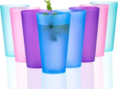 Unbreakable 32-Ounce Plastic Restaurant-Style Beverage Tumblers Ice Tea Glasses, - Image 1 of 2