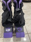 Kangaroo Jump Shoes / Rebound Fitness Boots – Black & Purple  