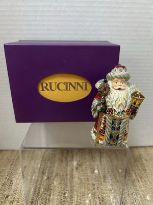 Caja de baratija Rucinni Russian Santa esmaltada con joyas nueva en caja. Foto 1 de 4