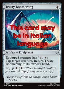 MTG 4x TRUSTY BOOMERANG EXC - BOOMERANG FIDATO 260 - TLA - MAGIC - Picture 1 of 1