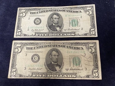 1950 Five Dollar Bills (4) - Image 1 of 4
