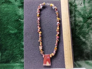 Echt Mookit Multi Edelstein Halskette mit Silberverschluss sehr einzigartig Collier - Bild 1 von 2