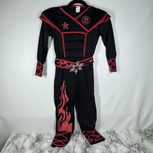 Costume Ninja Spirito Halloween Stealth Piccolo 6-8 Bambino Arti Marziali Tuta - Foto 1 di 5