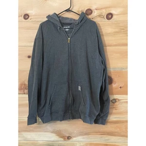 Carhartt K122 Grey Loose Fit Midweight Full Zip Men's Hoodie Sweatshirt XL - Picture 1 of 8