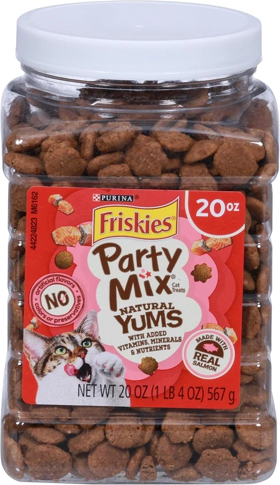 Purina Friskies Natural Cat Treats Party Mix Natural Yums With Real Salmon,20 Oz - Image 1 of 1