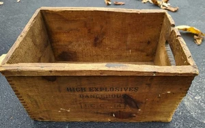 Caja de madera vintage Dupont Explosives Cruz Roja extra dinamita 40 % resistencia - Imagen 1 de 11