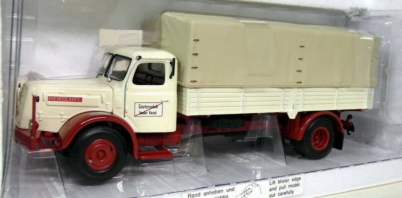 Minichamps 1/43 Henschel HS 140 1954 Pritsche White Red Canvas Truck - Image 1 of 4