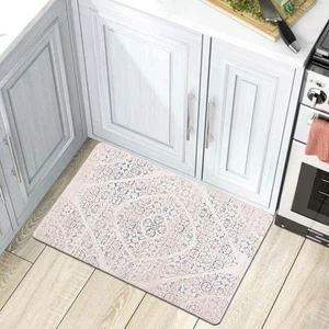 Rugshop Kitchen Mats Distressed Boho Anti-Fatigue Standing Bath Mats Non-Slip - Picture 1 of 20