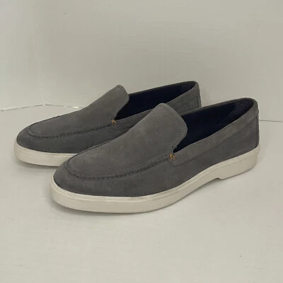 Franco Fortini Zapatos Para Hombre 11 Conner Sin Cordones Cuero Gamuza Mocasín Gris Informal Foto 1 de 4