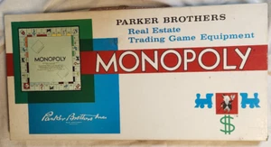ORIGINAL Vintage 1961 Parker Brothers Monopoly Game With Box & Pieces - Picture 1 of 1