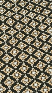 Tela de rayón challis por yarda patrón geométrico beige y negro suave orgánico - Imagen 1 de 12