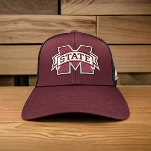 Mississippi State Mesh Trucker Hat Snapback Baseball Cap Embroidered Logo - Picture 1 of 5