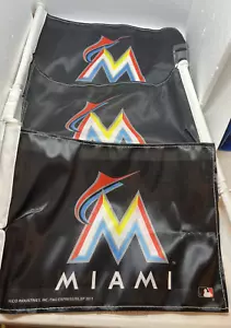 3 - NEW Miami Marlins Car, 2-Sided Logo Window Flag 11''x14' MLB Baseball F/S - Picture 1 of 3