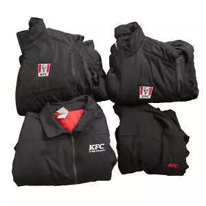 KFC Uniform Outerwear Lot XL 2XL 3XL Vests Jackets Coat Black Logo Manager SEE - Picture 1 of 14