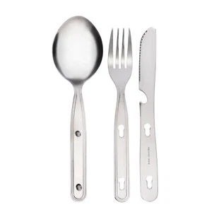 GRÄWE® Campingbesteck / Outdoorbesteck 3-teilig Bundeswehrbesteck Feldbesteck - Bild 1 von 4