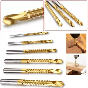 6/18PCS Twist Drill Bit Set Power Tool Accessories Screw Holes for Wood Metal US - Picture 1 of 17