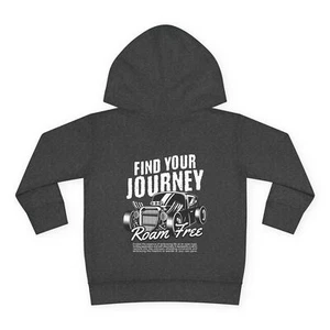 Toddler Pullover Fleece Hoodie, Roam Free Car Design, Cute Kids Sweatshirt, Cozy - Picture 1 of 25