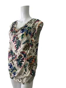 Bianca Top Tunic T-Shirt Size 18 Womens NEW Floral Cowl Neck Beige EU46 RRP £60 - Picture 1 of 14