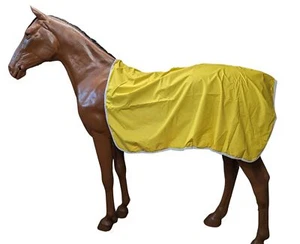 Waterproof Exercise Sheet - Ride on Rug -  Hi Viz Yellow / White 4'6 - Picture 1 of 5