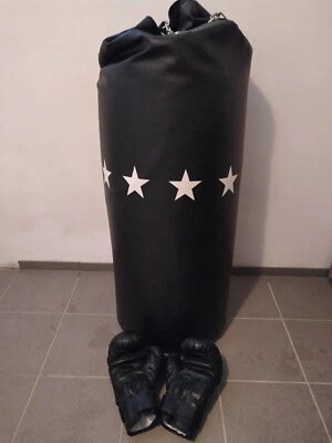 Boxsack Set mit Handschuhen zum Aufhängen mit Karabiner Erwachsene - Bild 1 von 3