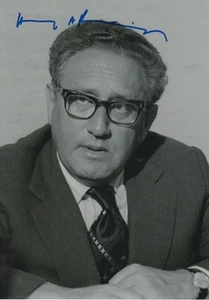Autógrafo Henry Kissinger firmado 20x30 cm imagen s/w - Imagen 1 de 1