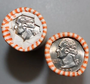 1995 P and D Washington Quarter TWO ROLLS 80 Coins Total 2 Uncirculated ROLLS BU - Picture 1 of 4