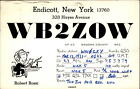 QSL WB2ZOW 1971 Endicott New York  Robert Rossi Man Morse code signaler