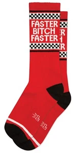 Calcetines FASTER BITCH MÁS RÁPIDOS de Gumball Poodle Acanalados Gimnasio Crew Calcetines Novedad Regalo - Imagen 1 de 4