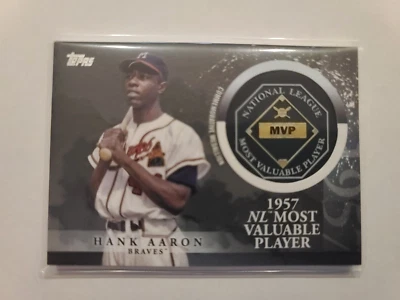 2023 Topps Update Commemorative MVP Medallion Hank Aaron #MVP-HA Braves - Image 1 of 2