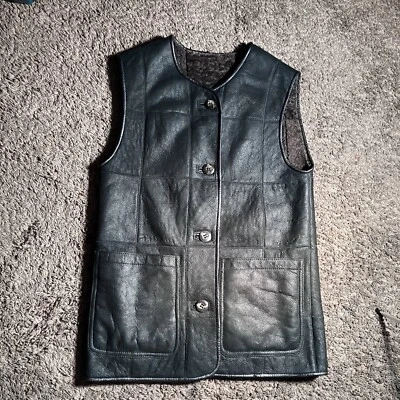 Colete Christ German Leather/Sherpa. Reversível - Imagem 1 de 4