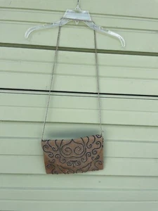 Anthropologie Z&L Khaki Brown Beaded Crossbody Clutch Bag Summer (READ) - Picture 1 of 12