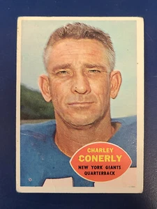 Tarjeta de fútbol americano 1960 Topps #72 Charley Conerly New York Giants baja calidad - Imagen 1 de 2