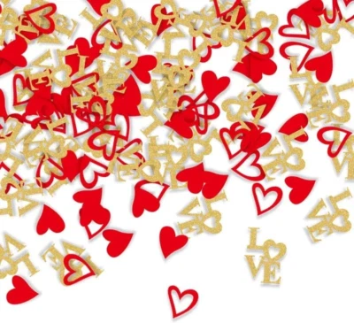 200 Pcs Love Heart Confetti Decorations Party Table Sprinkles Confetti Valentine - Image 1 of 4